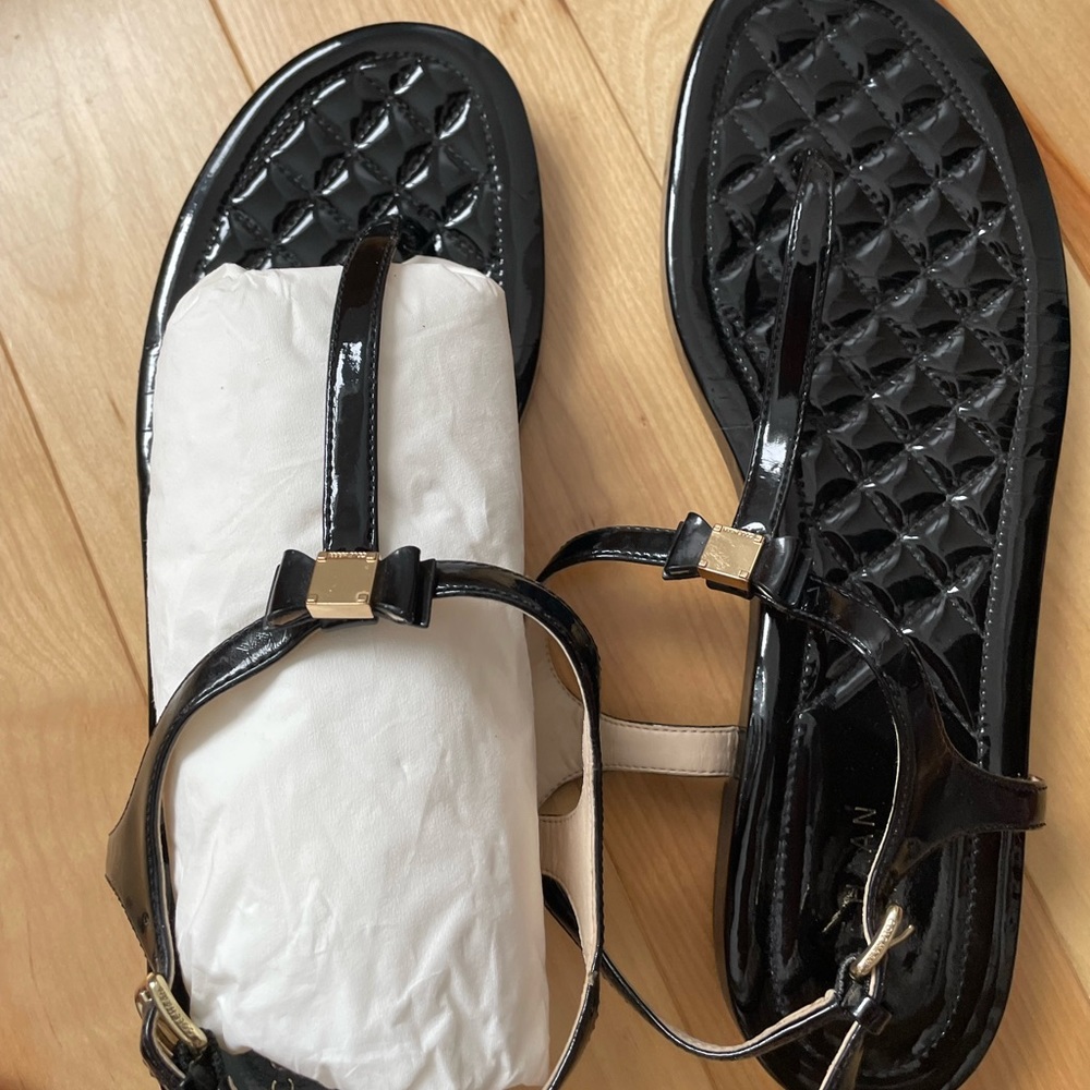 Cole Haan black patent sandals. Size 8.5